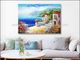 Porto Mediterraneo di vacanza della pittura a olio di impressionismo dipinto a mano