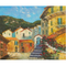 Pittura a olio del giardino del mar Mediterraneo su tela per arte domestica della parete del paesaggio di europeismo della decorazione per la decorazione della sala da pranzo